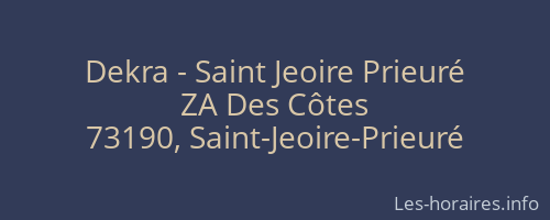 Dekra - Saint Jeoire Prieuré