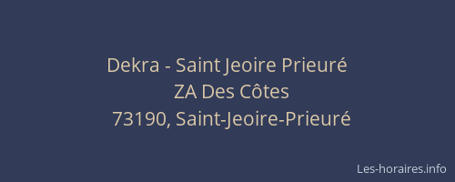 Dekra - Saint Jeoire Prieuré
