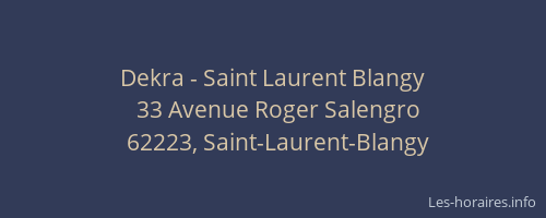Dekra - Saint Laurent Blangy