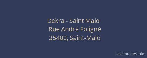 Dekra - Saint Malo