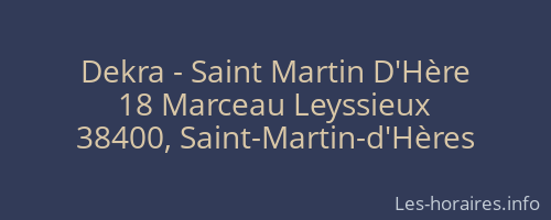 Dekra - Saint Martin D'Hère