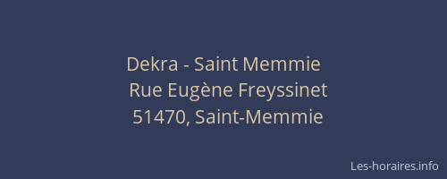 Dekra - Saint Memmie