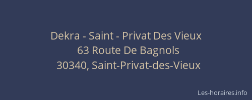 Dekra - Saint - Privat Des Vieux