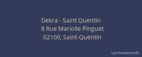 Dekra - Saint Quentin