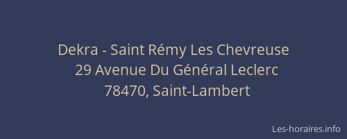 Dekra - Saint Rémy Les Chevreuse