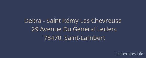 Dekra - Saint R&eacute;my Les Chevreuse