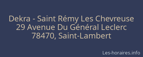 Dekra - Saint Rémy Les Chevreuse