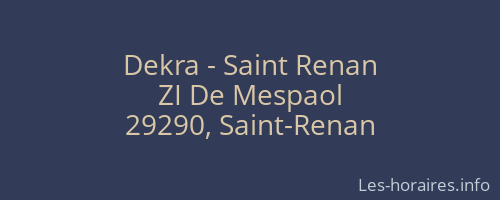 Dekra - Saint Renan