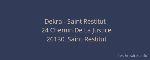 Dekra - Saint Restitut