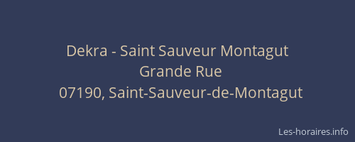 Dekra - Saint Sauveur Montagut