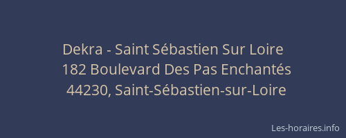 Dekra - Saint Sébastien Sur Loire