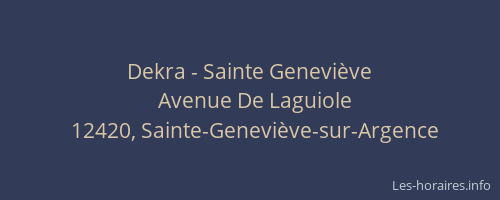 Dekra - Sainte Geneviève