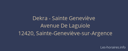 Dekra - Sainte Genevi&egrave;ve