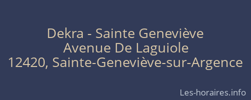 Dekra - Sainte Geneviève