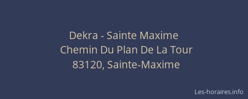 Dekra - Sainte Maxime