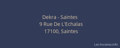 Dekra - Saintes