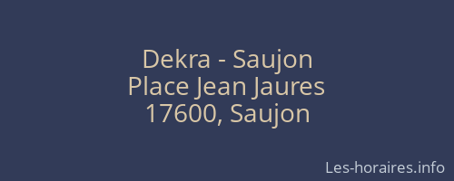 Dekra - Saujon