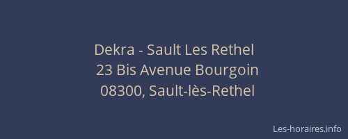 Dekra - Sault Les Rethel