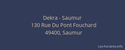 Dekra - Saumur