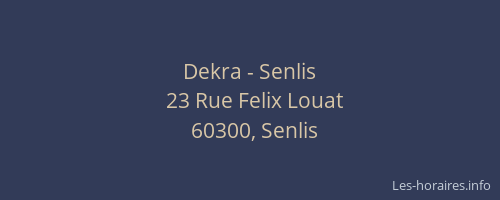 Dekra - Senlis