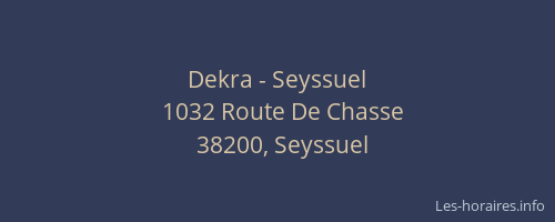 Dekra - Seyssuel