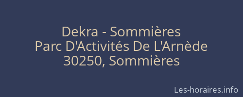 Dekra - Sommières