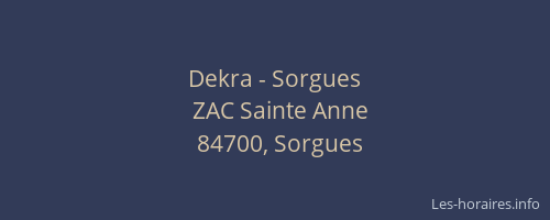 Dekra - Sorgues