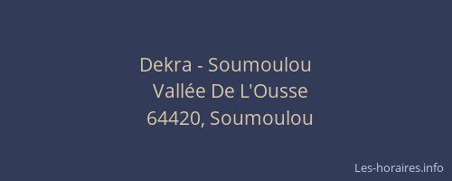 Dekra - Soumoulou