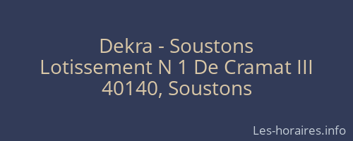 Dekra - Soustons