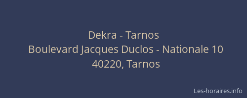 Dekra - Tarnos