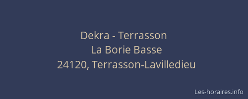 Dekra - Terrasson