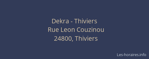 Dekra - Thiviers