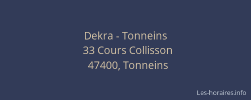 Dekra - Tonneins