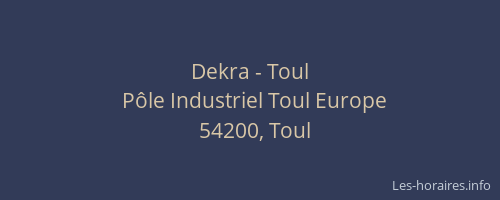 Dekra - Toul