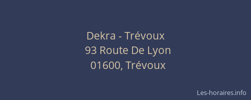 Dekra - Trévoux
