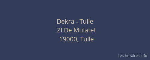 Dekra - Tulle