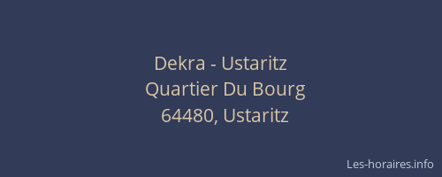 Dekra - Ustaritz