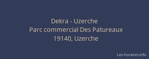 Dekra - Uzerche