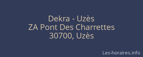 Dekra - Uzès
