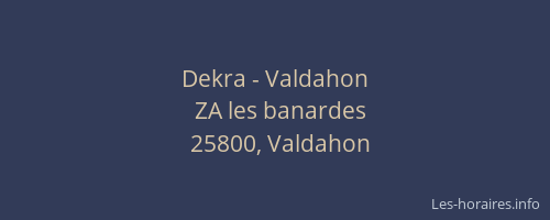 Dekra - Valdahon
