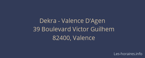 Dekra - Valence D'Agen