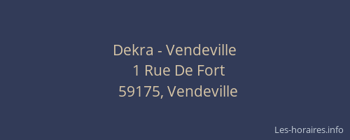 Dekra - Vendeville