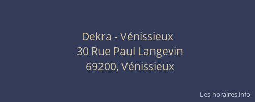 Dekra - Vénissieux