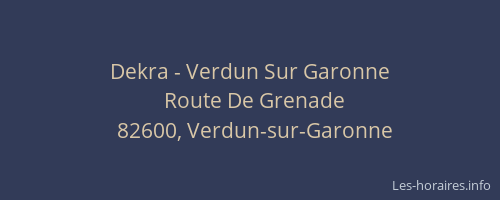 Dekra - Verdun Sur Garonne
