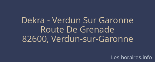 Dekra - Verdun Sur Garonne