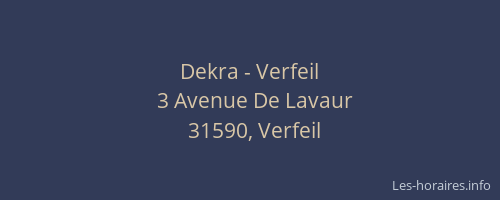 Dekra - Verfeil
