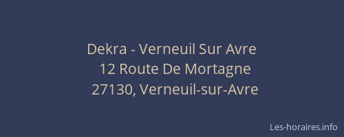 Dekra - Verneuil Sur Avre