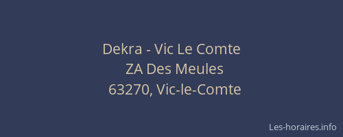 Dekra - Vic Le Comte