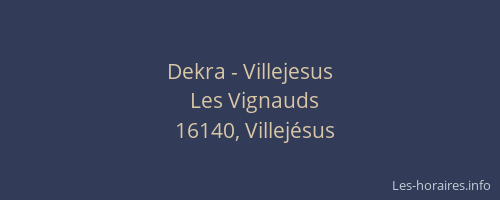Dekra - Villejesus