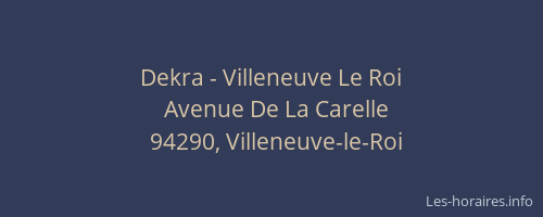 Dekra - Villeneuve Le Roi